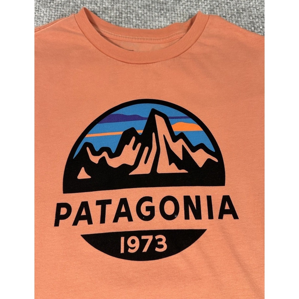 Patagonia‎ Shirt Mens Small Orange Fitz Roy Scope Organic Cotton Regular Fit - Picture 3 of 7